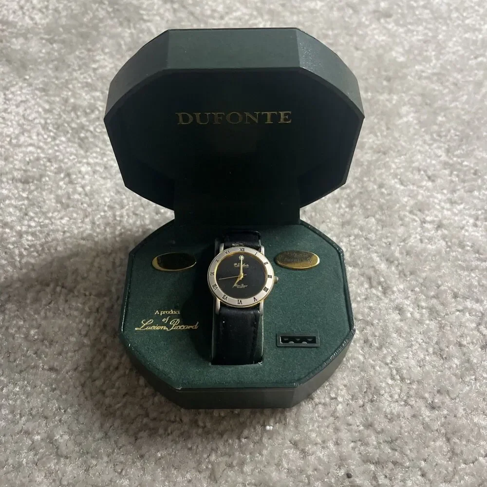 DUFONTE by Lucian Piccard - Original Box - Vintage Watch 1980s - Untested